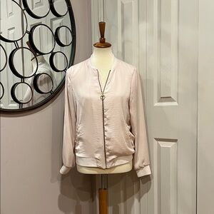 Spense Women's Light Pink Bomber Jacket